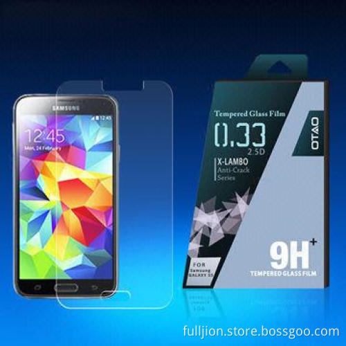 9h 0.15mm 0.2mm 2.5D Curved Edge Round Angle Tempered-glass Screen Protector for Samsung Galaxy S5